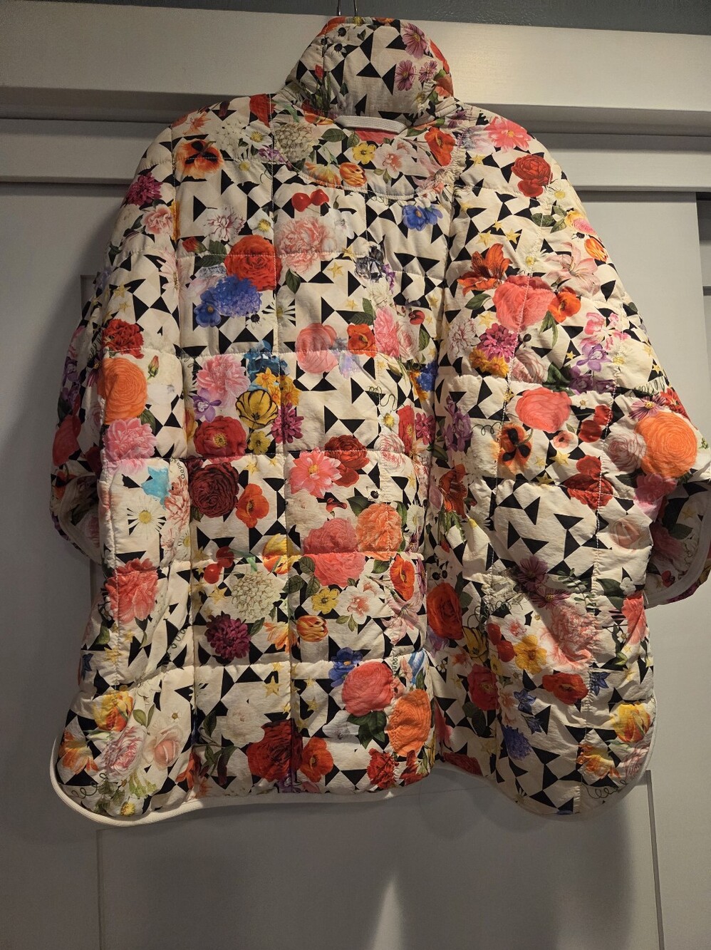 FP Movement by Free People Floral Quilted Packable Puffer Jacket - White Multi - Picture 3 of 7